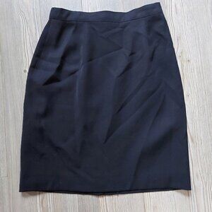 classic VINTAGE NAVY 100% WOOL HIGH-WAISTED SKIRT